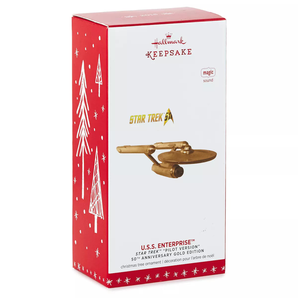 2016 Hallmark Keepsake U.S.S. Enterprise Pilot Gold Edition ornament