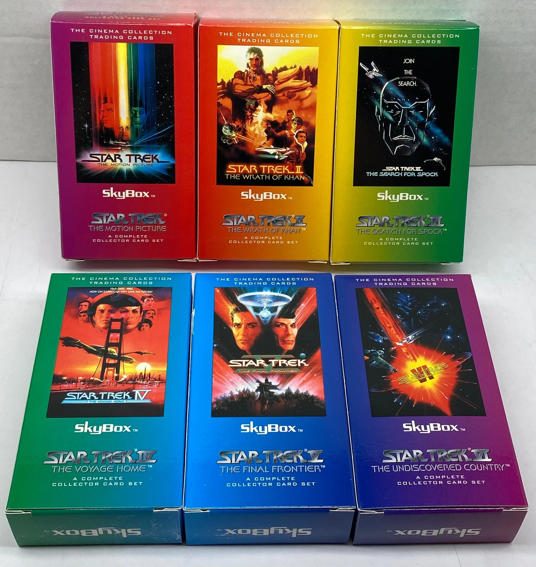 1994 SkyBox Star Trek Cinema Collection complete six-set card collection
