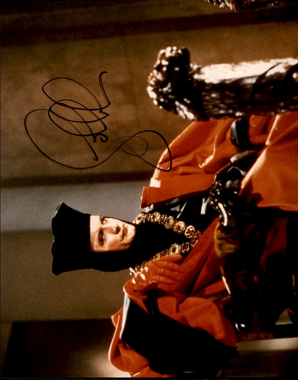 Autographed color photograph of John de Lancie as Q