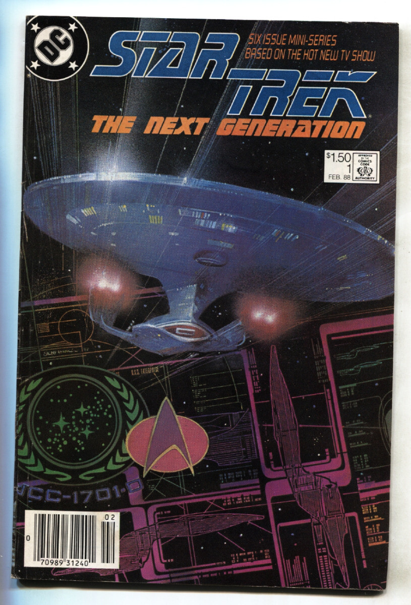 Cover of Star Trek: The Next Generation #1, DC Comics, 1988