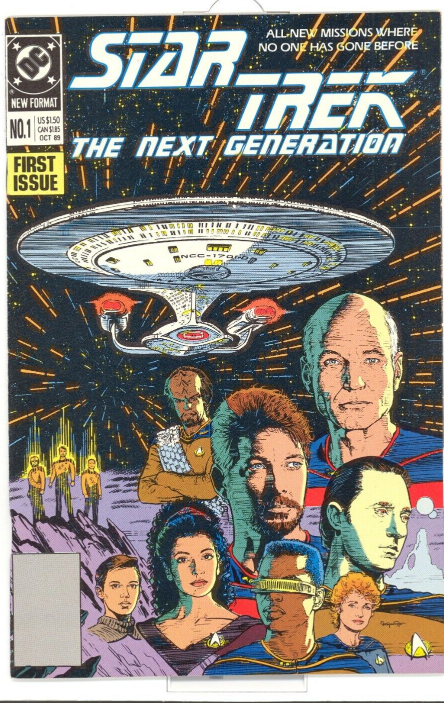 Cover of Star Trek: The Next Generation #1, DC Comics, October 1989